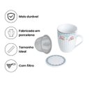 Ver imagem 2 de Caneca Porcelana Super White com Tampa e Filtro 340ml Lyor