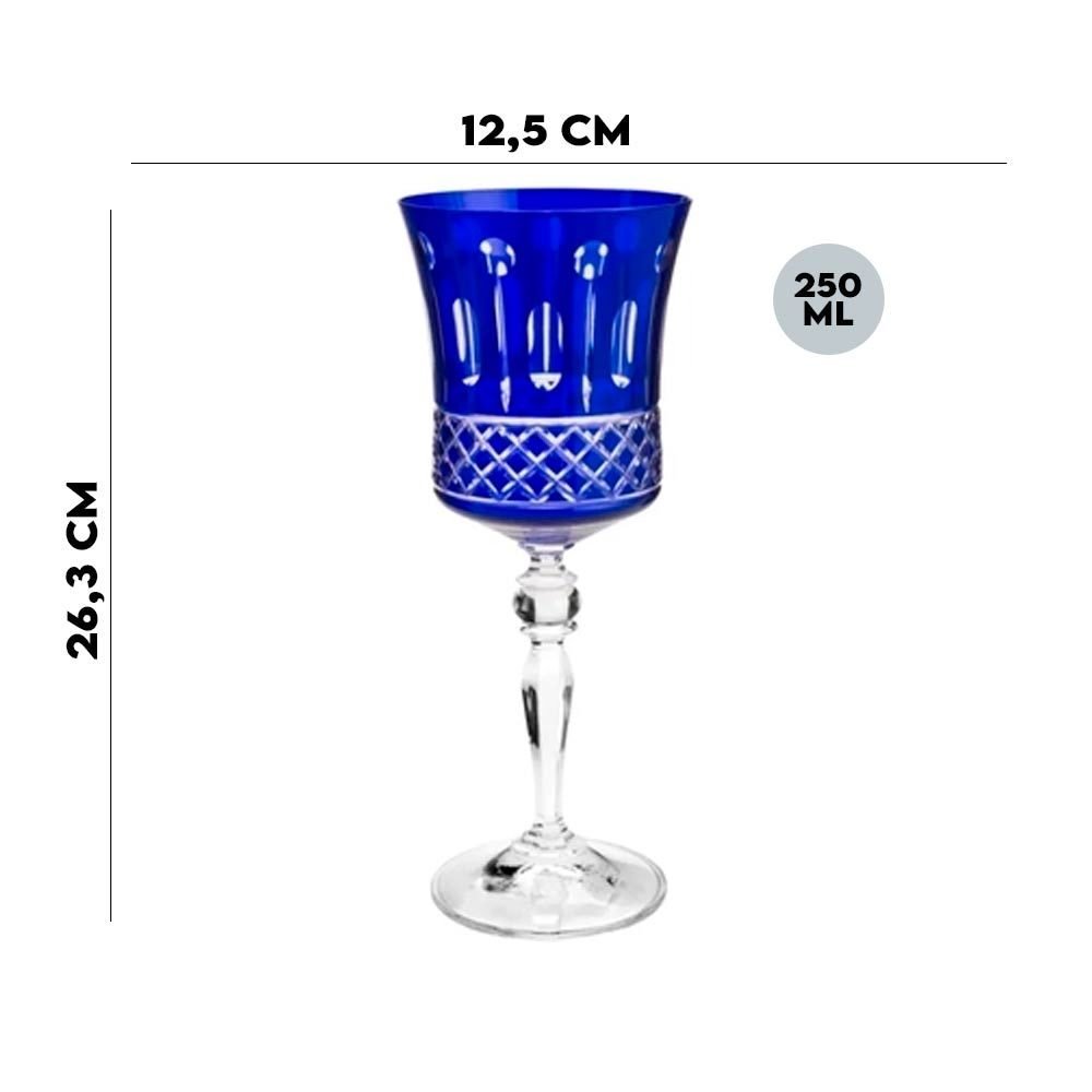 Taça para Champanhe Cristal Ecológico Grace Colbalt 250 ml - 2