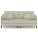 Ver imagem 3 de Sofá 3 Lugares Sala de Estar Living 192cm Asbury K01 Linho Champagne - Lyam Decor