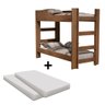 Beliche Moderna Com Escada Dupla E Dois Colchões Castanho Alba Basoto - 2