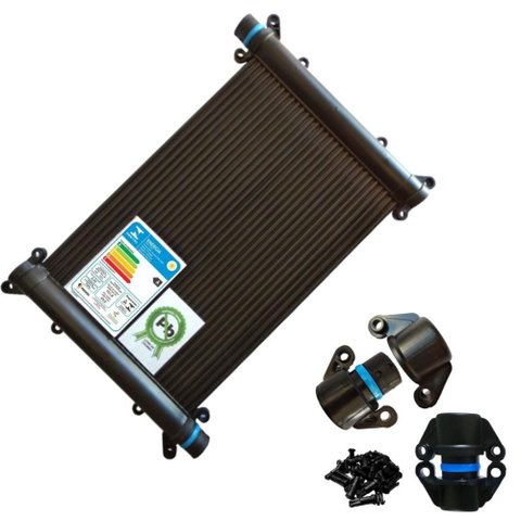 Kit Aquecedor Piscina Solar 10 Placas 5 Mt