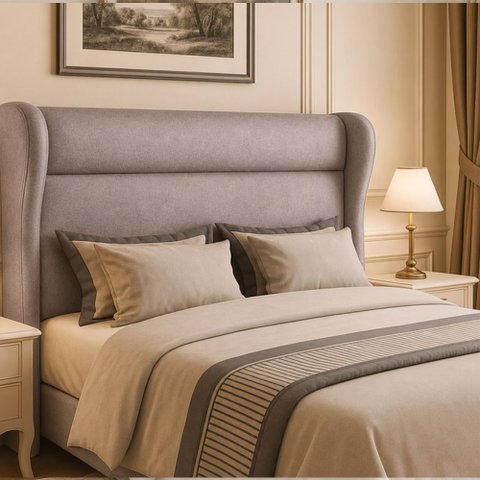 Cabeceira para Cama Box Casal 158cm Bono Lisa Veludo Nobre Avelã - Sallar Home