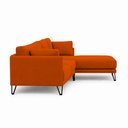 Ver imagem 6 de Sofá Sala de Estar Atena Chaise Direito Pés de Ferro 344cm 6 Lugares Bouclê Terracota M1 - Monari de
