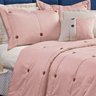 Cobre Leito para Cama Queen 7 Peças Coleção Botão Rose - 1