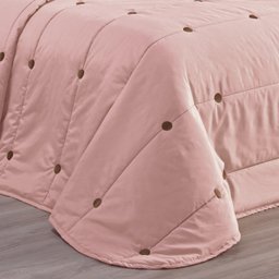Cobre Leito para Cama Queen 7 Peças Coleção Botão Rose - 2