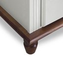Ver imagem 4 de Mesa de Cabeceira 4 Gavetas Retrô Pés Bola Madeira Florença - Laca Nude/imbuia