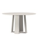 Ver imagem 1 de Mesa de Jantar Isabela 135x135 Off White Tampo em Mdf com Vidro - New Ceval