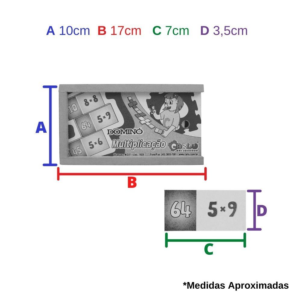 Jogo Dominó De Multiplicação Infantil Educativo Em Madeira