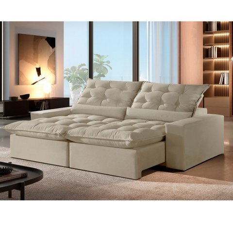 Sofá Retrátil e Reclinável 2.00m Malta - Movenzo Estofados