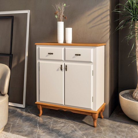 Balcão 2p 2g Off White - Imbuia