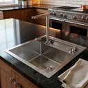 Ver imagem 7 de Cuba Cozinha 45x52 Hide Invisível com Misturador Monocomando Completa Inox Escovado Prata Brinovar