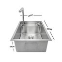 Ver imagem 5 de Cuba Cozinha 45x52 Hide Invisível com Misturador Monocomando Completa Inox Escovado Prata Brinovar