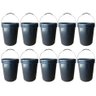 Balde Preto 20l Tampa Lacre - 10 Pçs - 1
