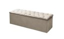 Ver imagem 3 de Kit Cabeceira e Calçadeira Baú Mirage Solteiro 90cm Renascer Decor:Bege