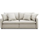 Ver imagem 3 de Sofá Cama Retrátil 3 Lugares para Sala de Estar 250cm Asher T03 Veludo Bege - Lyam Decor