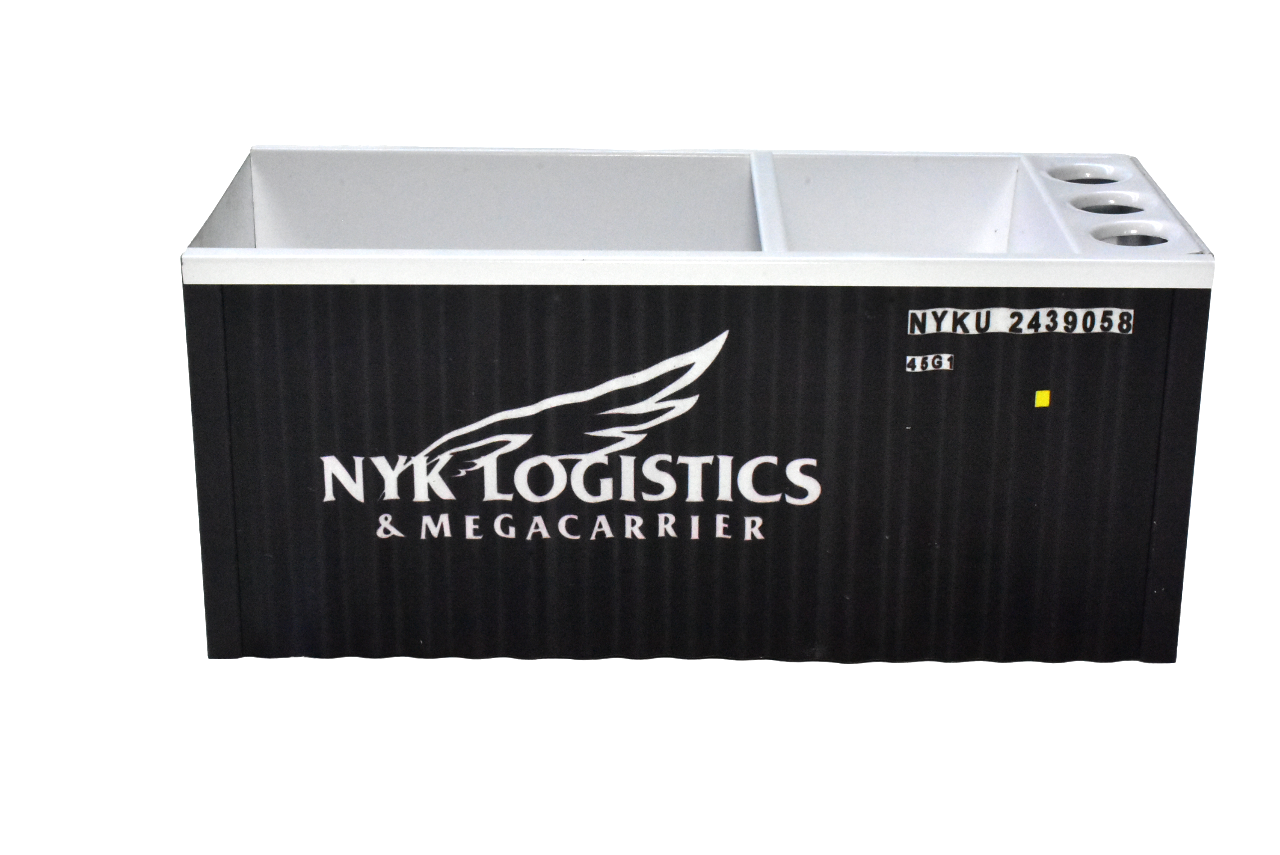 Organizador de Mesa Porta Caneta Conteiner em Metal - Nyk Logistics