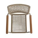 Ver imagem 4 de Kit 4 Cadeiras Saint Tropez Estrutura Alumínio Assento Encosto Corda Náutica Fendi Braço Madeira