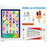 Painel de Atividades Psicomotoras Carlu em Mdf 11 Atividades - Ref 3111 - Medidas 1,84m X 15x 75,5 C - 2