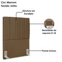Ver imagem 4 de Cabeceira Solteiro 90 Cm com Frame Dalia Linho Marrom Artte