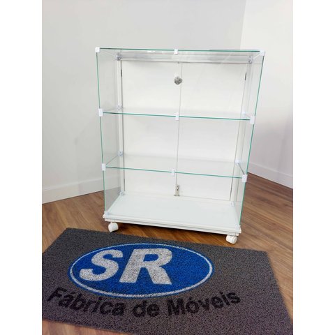 Balcão Modulado de Vidro com Porta