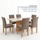 Ver mais imagens de Conjunto de Mesa de Jantar 6 Lugares 160x80cm em MDF Cinamomo e Off White