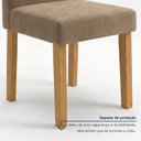 Ver imagem 7 de Conjunto de Mesa de Jantar 6 Lugares 160x80cm em MDF Cinamomo e Off White