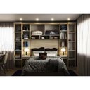 Ver imagem 2 de Guarda Roupa Modulado Casal 8 Portas 2 Gavetas com Cabeceira 146cm Master Luciane Móveis