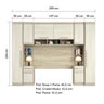 Guarda Roupa Modulado Casal 8 Portas 2 Gavetas com Cabeceira 146cm Master Luciane Móveis - 4