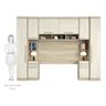 Guarda Roupa Modulado Casal 8 Portas 2 Gavetas com Cabeceira 146cm Master Luciane Móveis - 5