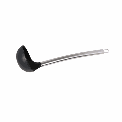 Jogo 2 Conchas Silicone Cabo Inox Preto 30,5 Cm Mimo