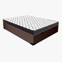 Ver mais imagens de Cama Base Box Baú Casal Reforçado Suede Marrom + Colchão Casal Reforçado D33 20x138x188