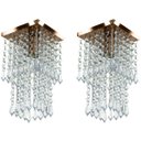 Ver imagem 1 de Kit 2 Lustre Plafon de Cristal Acrilico Spark Cobre