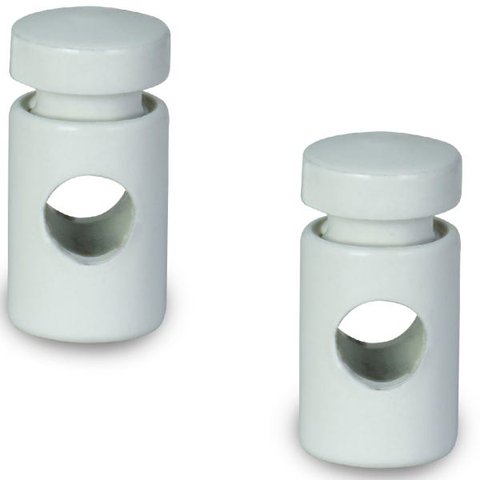 Kit Com 2 Desviador De Cabo Para Pendentes Lustre Branco