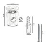 Desviador para Fio Pendente Luminária Lustre Teto Branco - 6