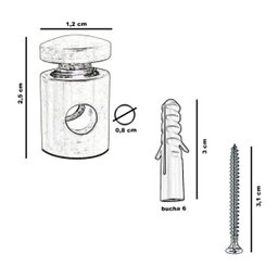 Kit Com 3 Desviador De Cabo Para Pendentes Lustre Cobre - 6