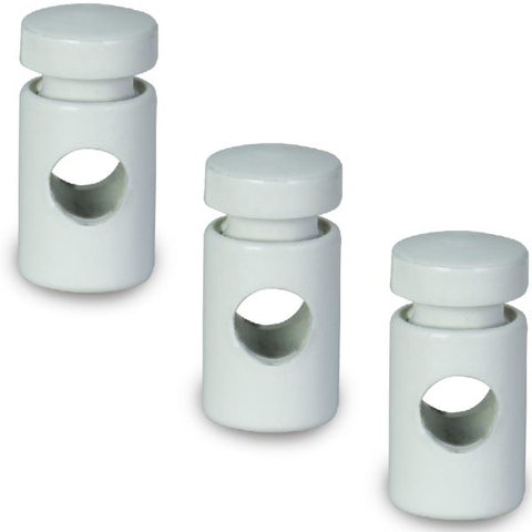 Kit Com 3 Desviador De Cabo Para Pendentes Lustre Branco