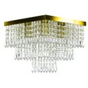 Ver imagem 3 de Kit 1 Lustre Cristal Acr. Sweet + 2 Lustres Spark Dourado