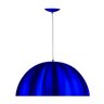 Kit 2 Lustres Pendente Meia Lua 40cm Alumínio Azul Metalico - 3