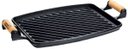 Ver imagem 1 de Chapa Grill de Ferro com Alça Madeira 33x25cm Panela Mineira