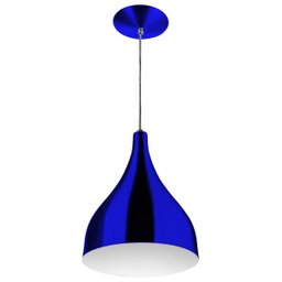 Kit 3 Pendentes Gota Pequena Alumínio 21cm Azul Metalico - 2