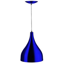 Kit 3 Pendentes Gota Pequena Alumínio 21cm Azul Metalico - 3