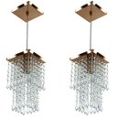 Ver imagem 1 de Kit 2 Lustres Pendente De Cristal Acrilico Spark Cobre