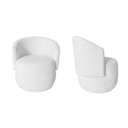 Ver imagem 1 de Kit 2 Poltronas Decorativa Beatriz Orgânica Couro Branco
