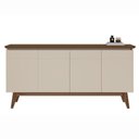 Ver imagem 4 de Buffet Classic Luxo 4 Portas 180cm Off-White/Freijó - Imcal - Off-White/Freijó/Imcal/MDF