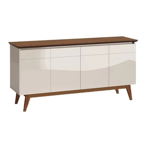 Buffet Classic Luxo 4 Portas 180cm Off-white/freijó - Imcal - Off-white/freijó/imcal/mdf