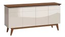 Ver imagem 1 de Buffet Classic Luxo 4 Portas 180cm Off-white/freijó - Imcal - Off-white/freijó/imcal/mdf