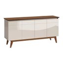 Ver imagem 1 de Buffet Classic Luxo 4 Portas 180cm Off-white/freijó - Imcal - Off-white/freijó/imcal/mdf