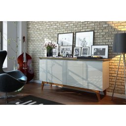 Buffet Classic Luxo 4 Portas 180cm Off-white/freijó - Imcal - Off-white/freijó/imcal/mdf - 2