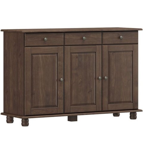 Balcao Madeira Maciça 3 Portas 3 Gavetas 129 Cm 8927 Cafe Milani Store