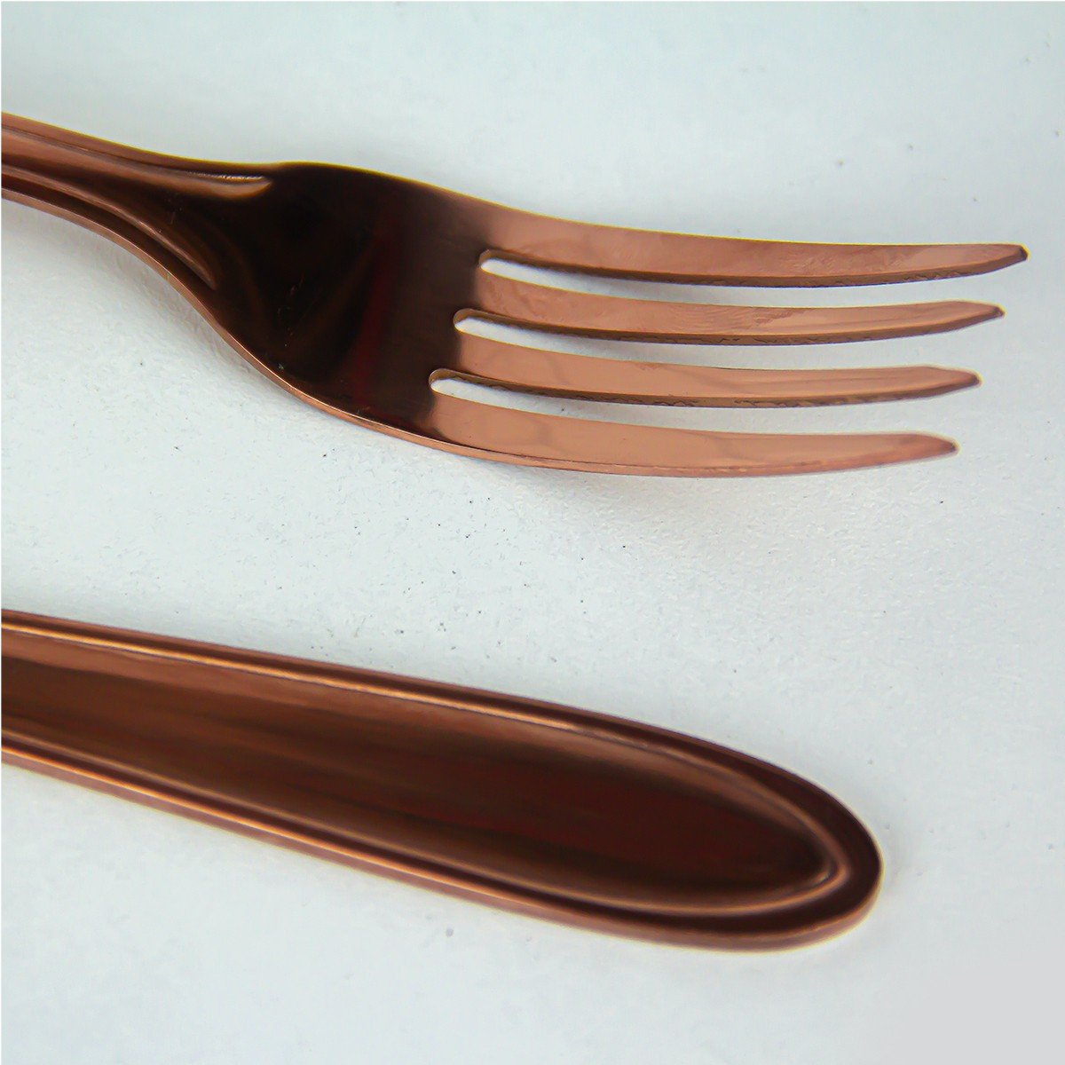 Kit 6 Garfos Em Aço Inox De Mesa Jantar De Luxo Rose Gold - 3